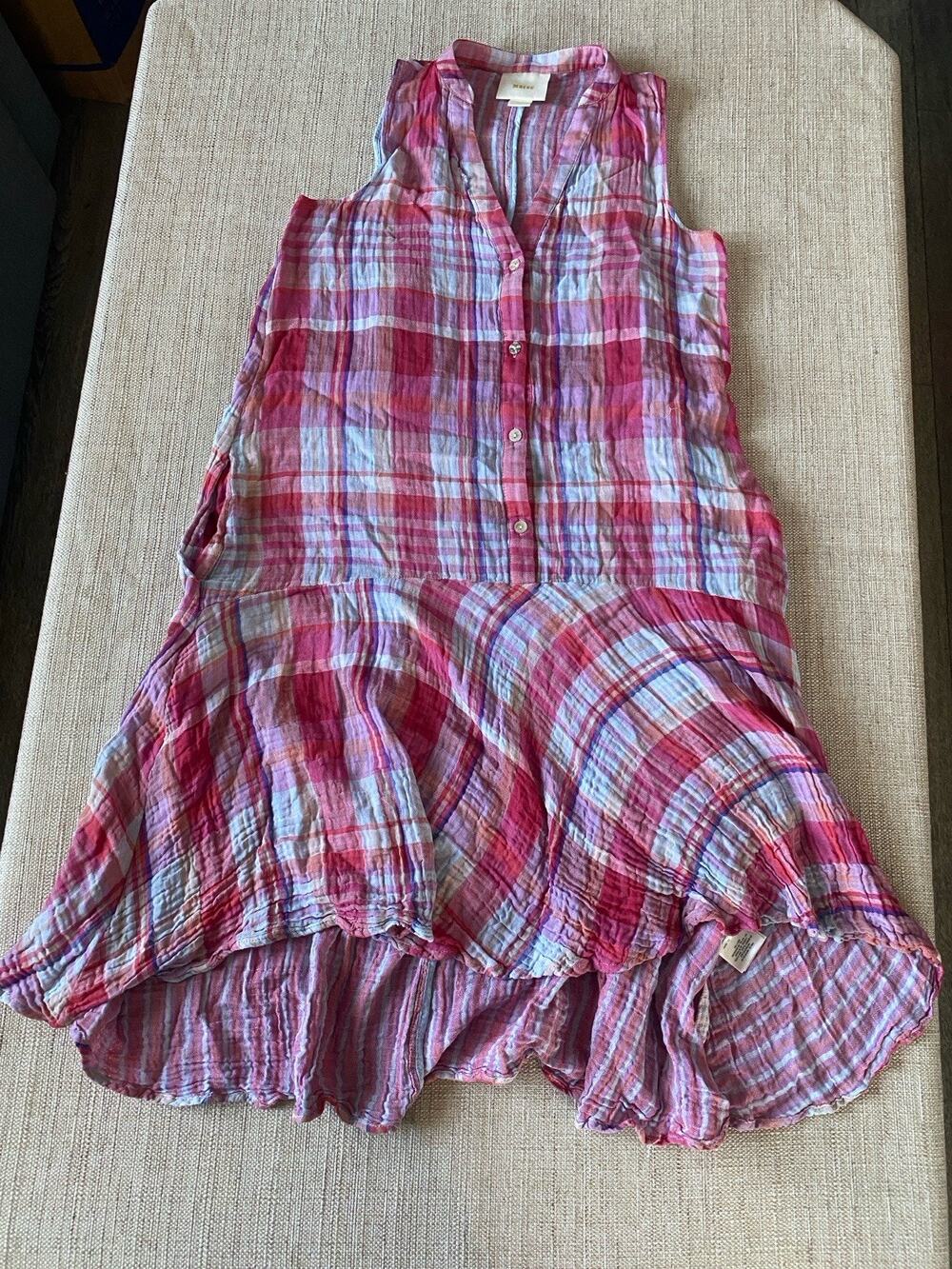 Anthropologie Maeve Pippa Plaid Swing Dress XS